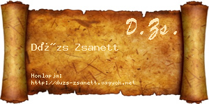 Dúzs Zsanett névjegykártya